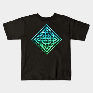 Celtic Knot Blue Green Kids T-Shirt